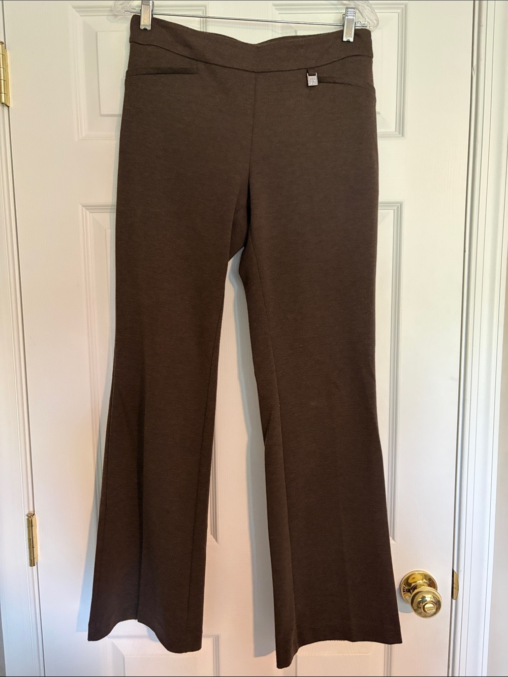 Women's Brown Stretch Flare Pants